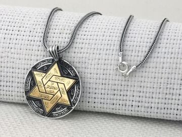 Hz Süleyman Mührü 925 Ayar Gümüş Kolye