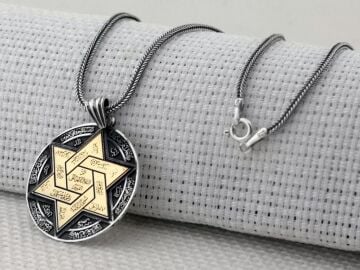 Hz Süleyman Mührü 925 Ayar Gümüş Kolye