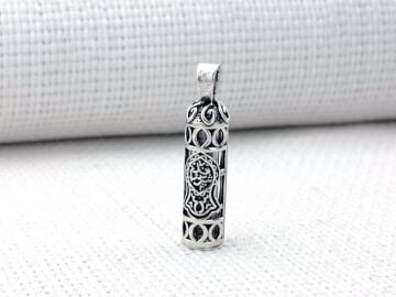 Nalı Şerif Motifli Cevşeni Kebir Dualı 925 Ayar Gümüş Cevşen Kolye Ucu