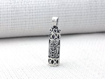 Nalı Şerif Motifli Cevşeni Kebir Dualı 925 Ayar Gümüş Cevşen Kolye Ucu