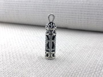 Nalı Şerif Motifli Cevşeni Kebir Dualı 925 Ayar Gümüş Cevşen Kolye Ucu