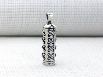 Düğüm Motifli Cevşeni Kebir Dualı 925 Ayar Gümüş Kolye Ucu