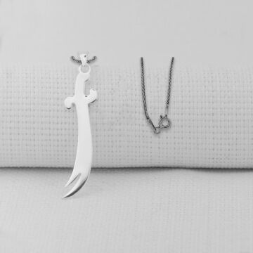 Sade Zülfikar 925 Ayar Erkek Gümüş Kolye