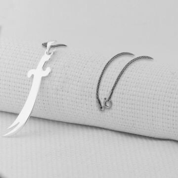 Sade Zülfikar 925 Ayar Erkek Gümüş Kolye