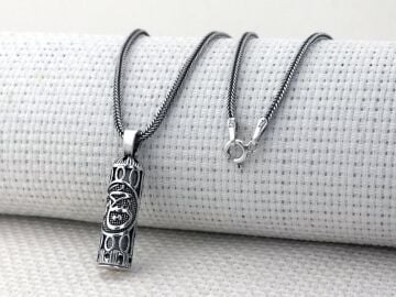 Hüseyin Yazılı Cevşeni Kebir Dualı 925 Ayar Gümüş Cevşen Kolye