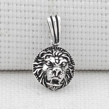 Aslan Figürlü 925 Ayar Gümüş Kolye Ucu