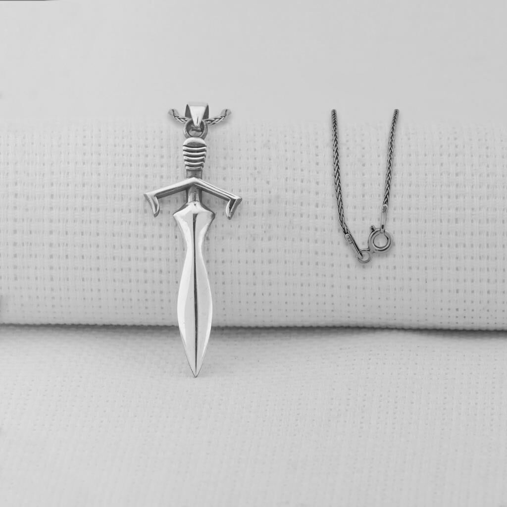Kılıç 925 Ayar Erkek Gümüş Kolye