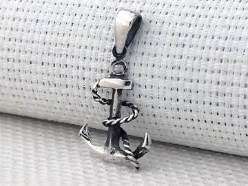 Denizci Çapası Küçük Boy 925 Ayar Gümüş Kolye Ucu