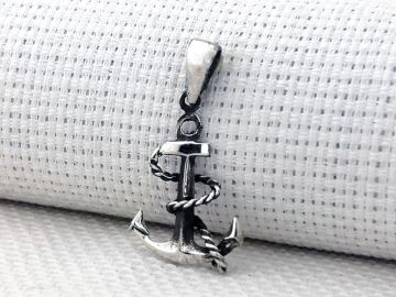 Denizci Çapası Küçük Boy 925 Ayar Gümüş Kolye Ucu