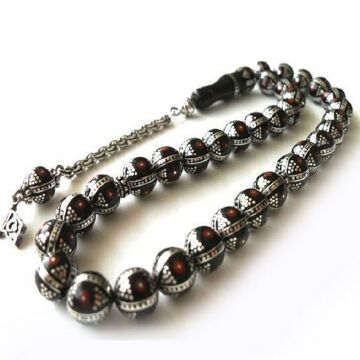 Torna İşçilikli Özel Yapım Arnavut Kamçılı Oltu Tesbih