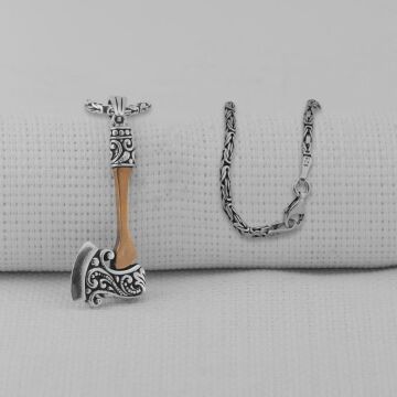 Balta Tasarımlı 925 Ayar Gümüş Kolye