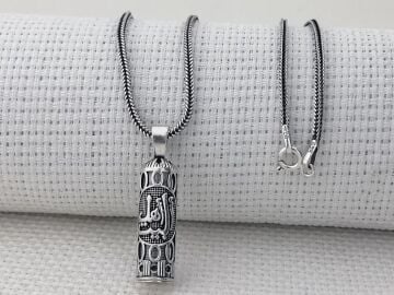 Ehlibeyt Yazılı Cevşeni Kebir Dualı 925 Ayar Gümüş Cevşen Kolye