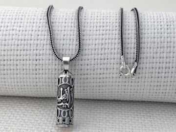 Ehlibeyt Yazılı Cevşeni Kebir Dualı 925 Ayar Gümüş Cevşen Kolye