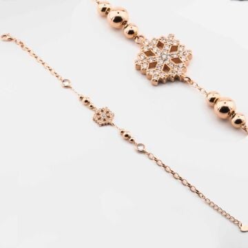 925 Ayar Gümüş Zirkon Taşlı  Kar Tanesi Bileklik