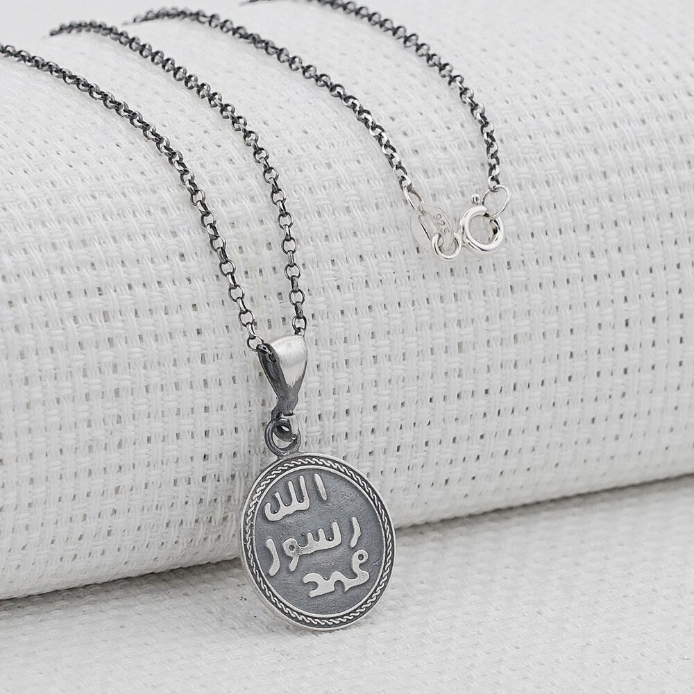 Mührü Şerif ve Kıtmir Dua Yazılı 925 Ayar Gümüş Kadın Kolye