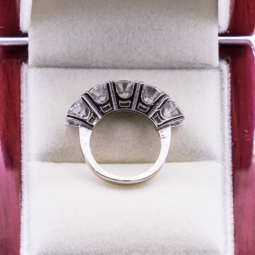 925 Ayar Gümüş Beştaş Bayan Yüzük Model 18