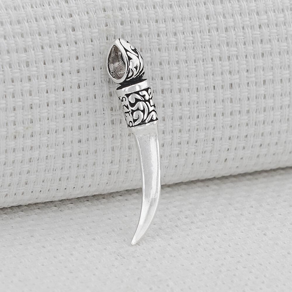 Fil Dişi 925 Ayar Gümüş Kolye Ucu