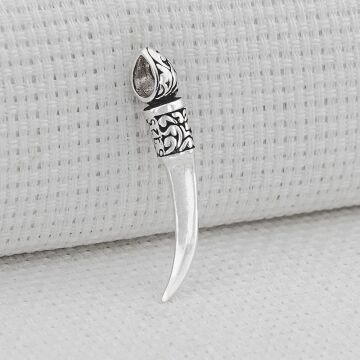 Fil Dişi 925 Ayar Gümüş Kolye Ucu