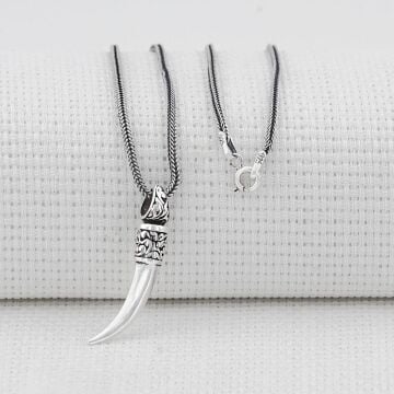 Fil Dişi 925 Ayar Gümüş Kolye