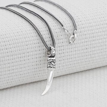 Fil Dişi 925 Ayar Gümüş Kolye