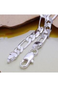 925 Ayar Gümüş Figaro Zincir Bileklik 5 MM 20 CM