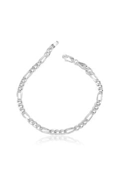 925 Ayar Gümüş Figaro Zincir Bileklik 5 MM 20 CM