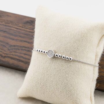 925 Ayar Gümüş Toplu Zirkon Taşlı Bayan Bileklik