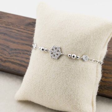 925 Ayar Gümüş Kar Tanesi  Bayan  Bileklik