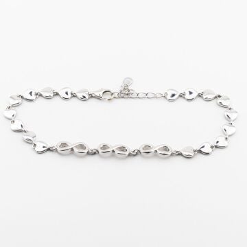 925 Ayar Gümüş Zirkon Taşlı Sonsuzluk Kalpli Bileklik