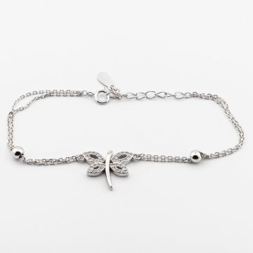 925 Ayar Gümüş Zirkon Taşlı Yusufçuk Bileklik