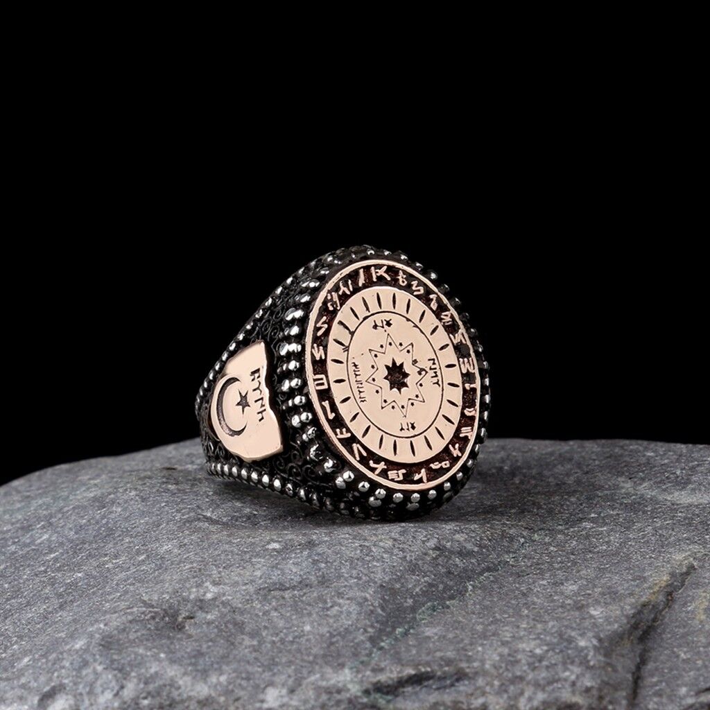 Turan Yüzüğü Türk Boyları Bayrağı 925 Ayar Gümüş Yüzük