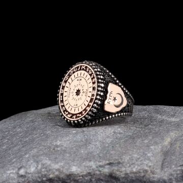 Turan Yüzüğü Türk Boyları Bayrağı 925 Ayar Gümüş Yüzük