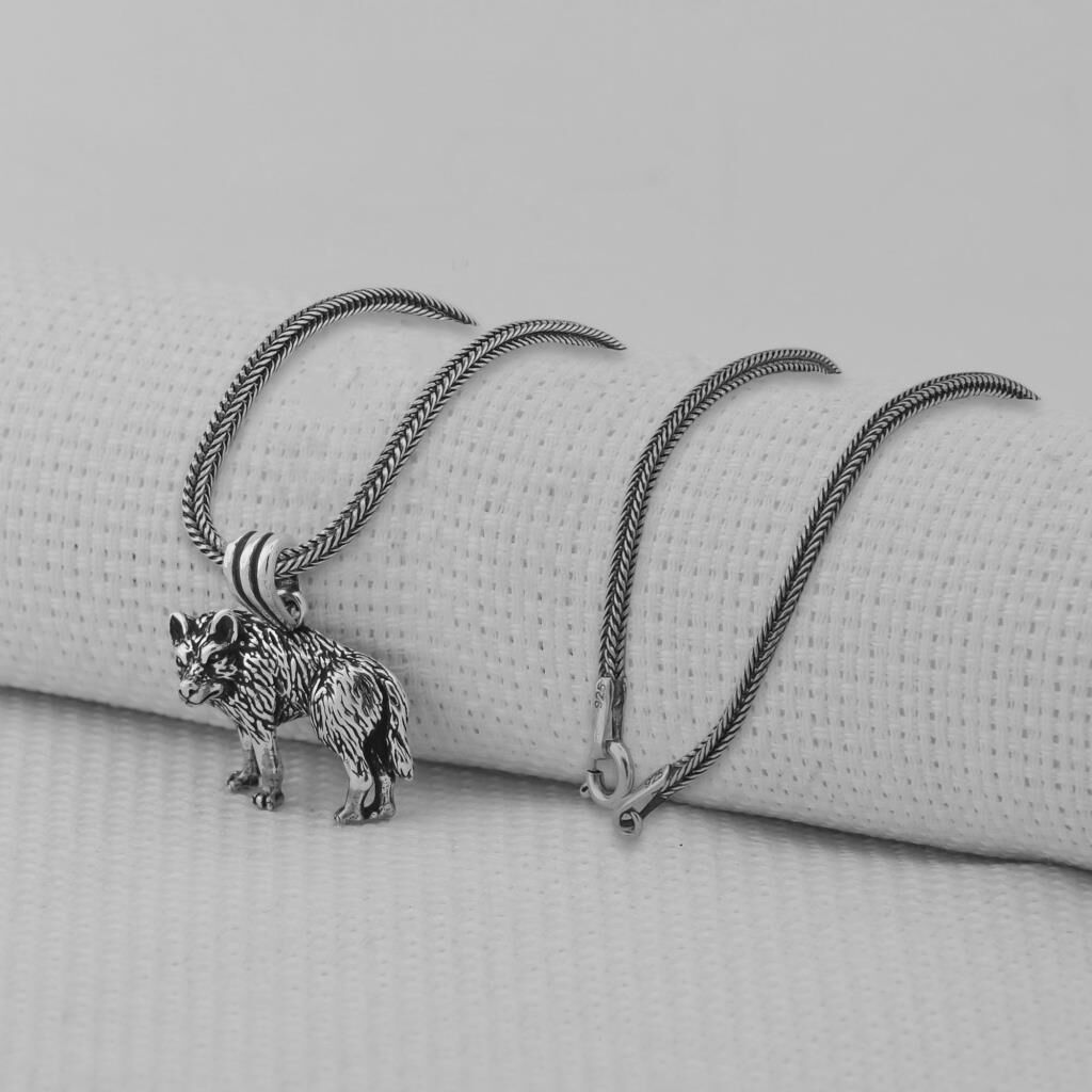 Kurt 925 Ayar Gümüş Kolye