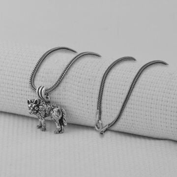 Kurt 925 Ayar Gümüş Kolye