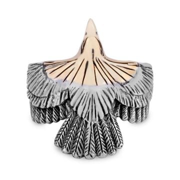 925 Ayar Gümüş Kartal Motifli Kanatlı Yüzük