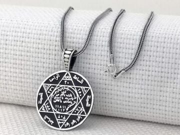 Hz Süleyman Mührü 925 Ayar Gümüş Kolye