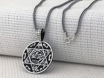 Hz Süleyman Mührü 925 Ayar Gümüş Kolye