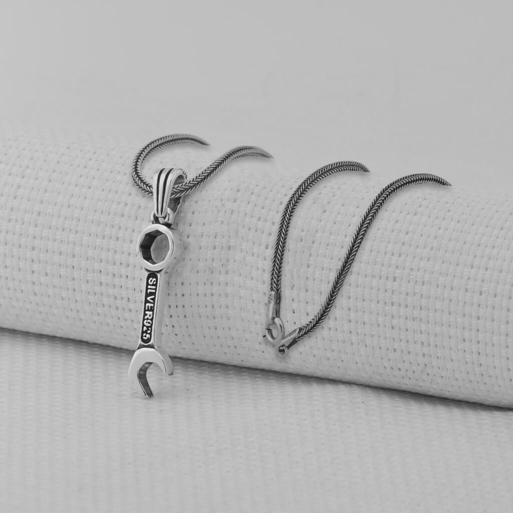 Tamir Anahtarı 925 Ayar Erkek Gümüş Kolye