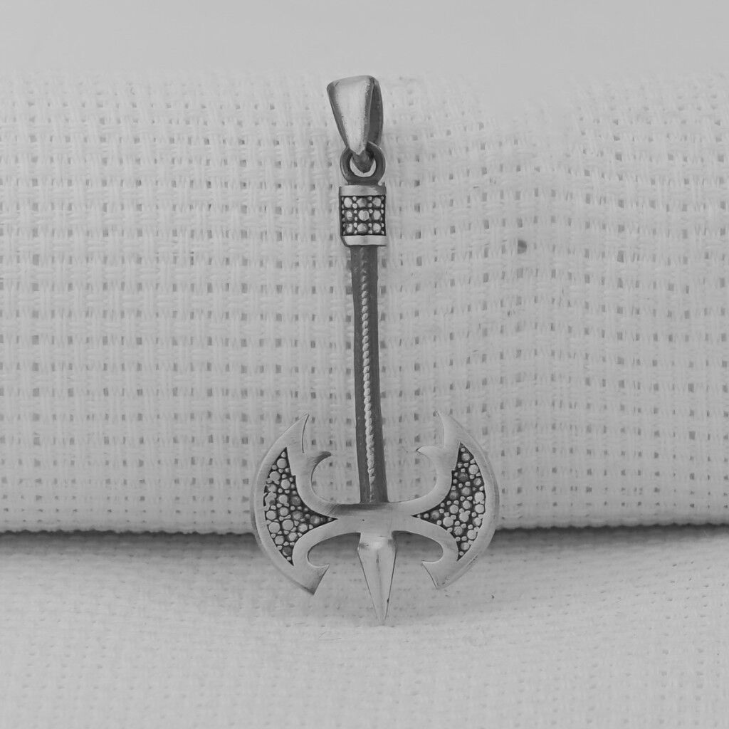 Özel Balta Tasarımlı 925 Ayar Erkek Gümüş Kolye Ucu