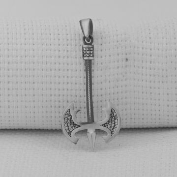 Özel Balta Tasarımlı 925 Ayar Erkek Gümüş Kolye Ucu