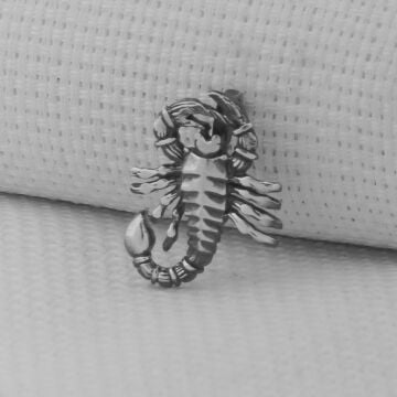 Akrep Büyük Boy 925 Ayar Gümüş Erkek Kolye Ucu