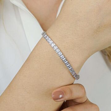 925 Ayar Gümüş Su Yolu Bileklik Model 7