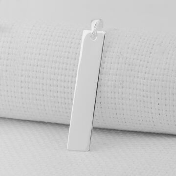 Gümüş Plaka 925 Ayar Kolye Ucu