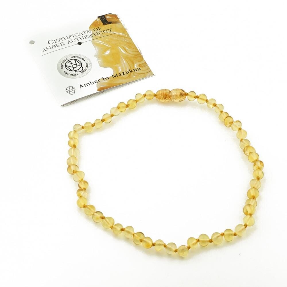 Orijinal Sertifikalı Damla Kehribar Bebek Diş Çıkarma Kolyesi