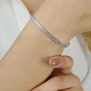 925 Ayar Gümüş Su Yolu Bileklik Model 6