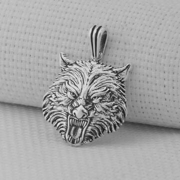 Alfa Kurt Tasarımlı 925 Ayar Erkek Gümüş Kolye Ucu