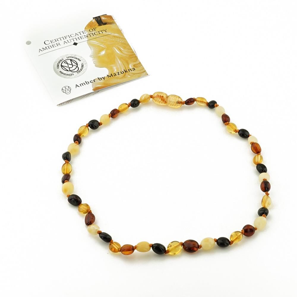 Orijinal Sertifikalı Farklı Renkli Damla Kehribar Bebek Diş Çıkarma Kolyesi