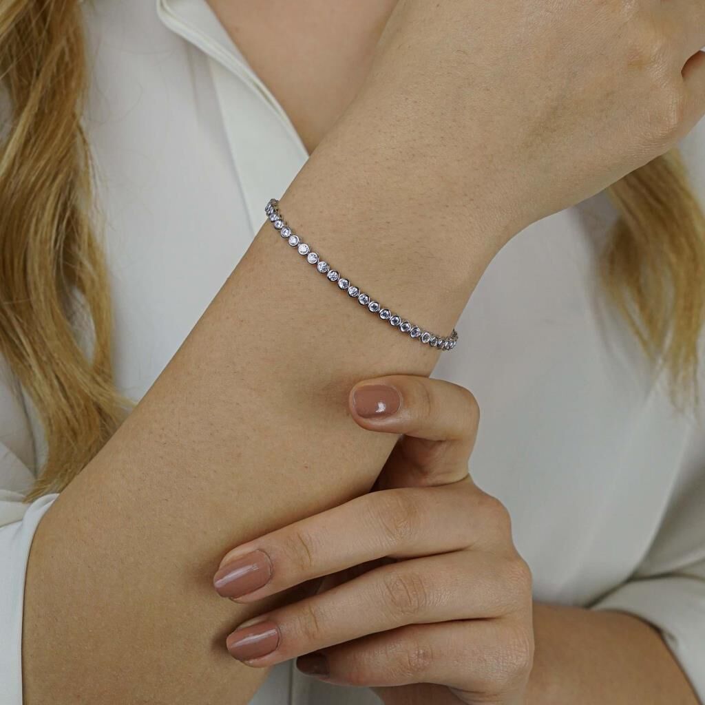 925 Ayar Gümüş Su Yolu Bileklik Model 3