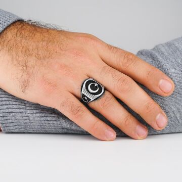 Ay Yıldız 925 Ayar Gümüş Yüzük