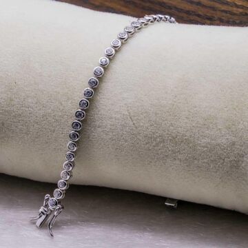 925 Ayar Gümüş Su Yolu Bileklik Model 2